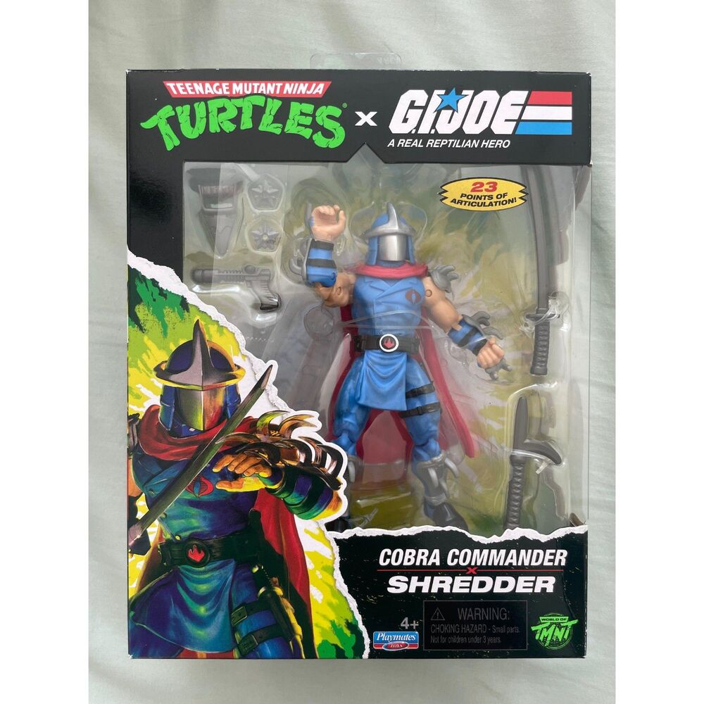 NEW TMNT x G.I. Joe Cobra Commander x Shredder Action Figure Playmates Crossover